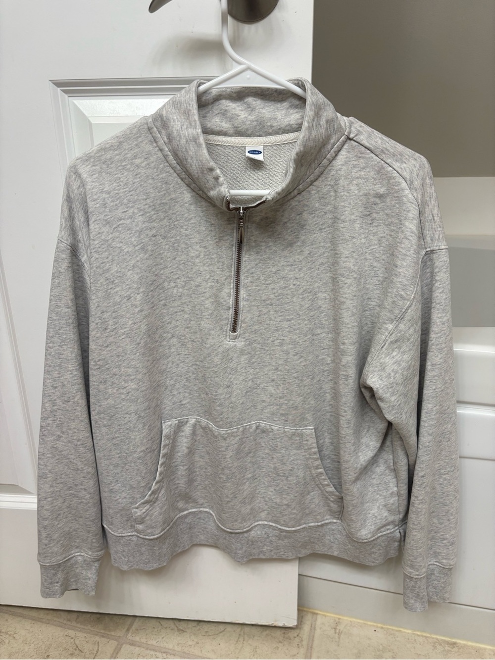 Old Navy Light Gray Zip Pullover